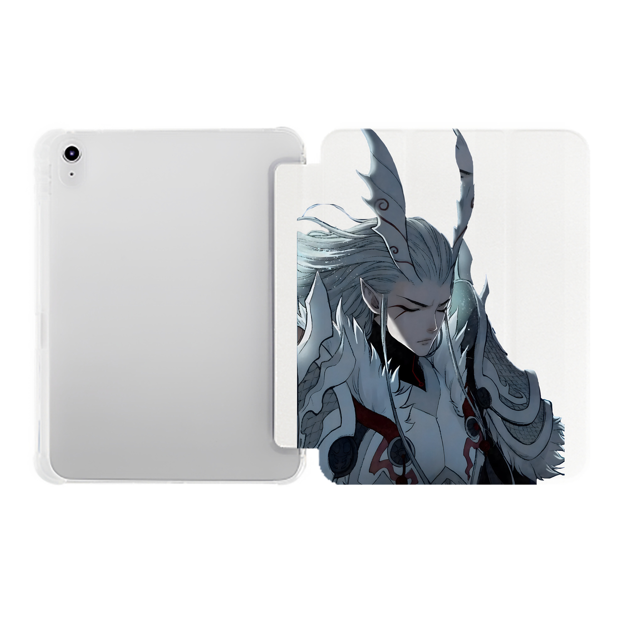 （画像用） Ne Zha 2 ナタ 魔童の大暴れ IPad ケース ペン収納付き 三つ折りスタンド PUレザー×シリコン 対応機種9.5/10.5/10.9インチ